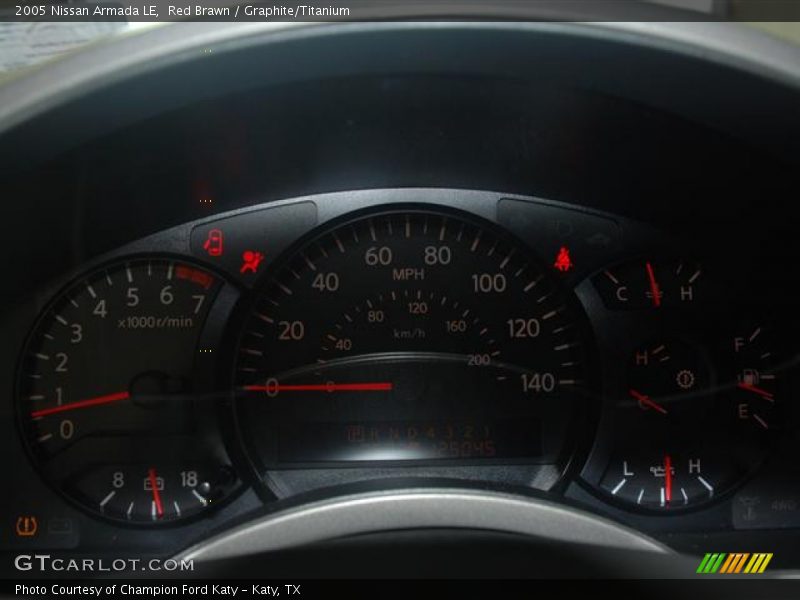 Red Brawn / Graphite/Titanium 2005 Nissan Armada LE