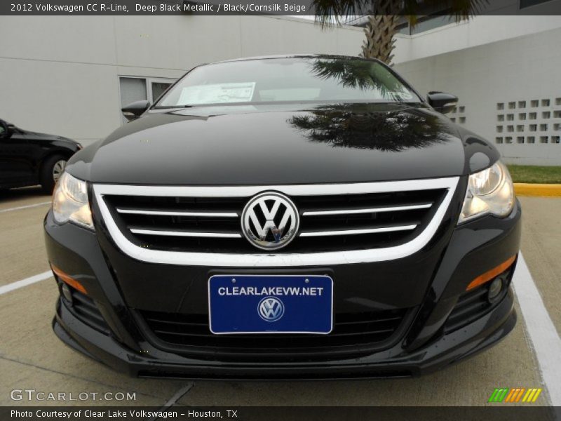 Deep Black Metallic / Black/Cornsilk Beige 2012 Volkswagen CC R-Line