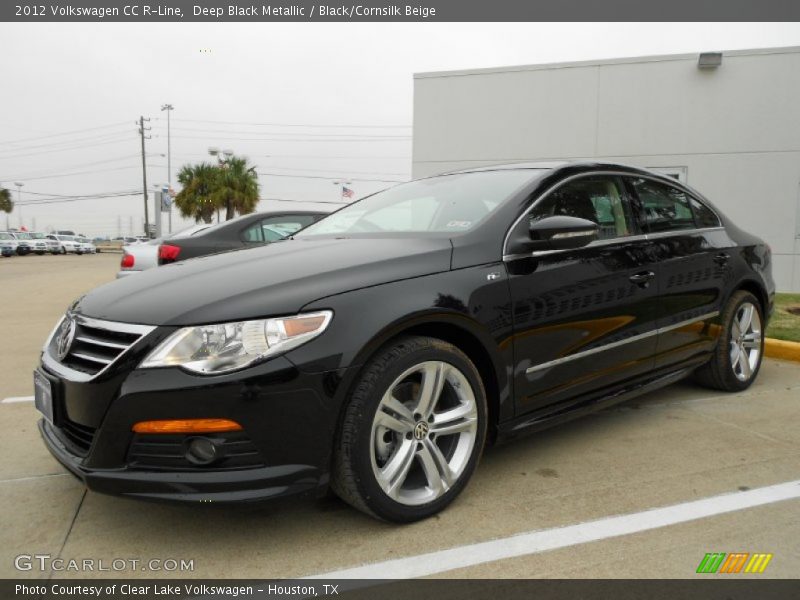 Deep Black Metallic / Black/Cornsilk Beige 2012 Volkswagen CC R-Line
