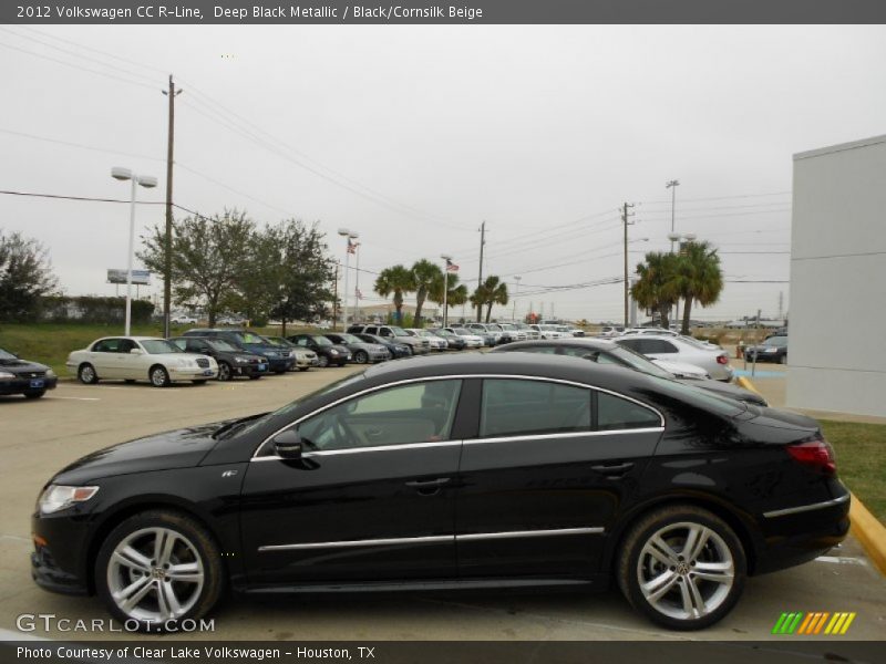 Deep Black Metallic / Black/Cornsilk Beige 2012 Volkswagen CC R-Line