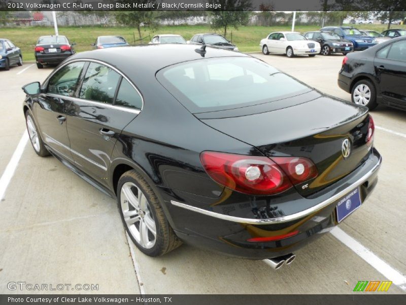 Deep Black Metallic / Black/Cornsilk Beige 2012 Volkswagen CC R-Line