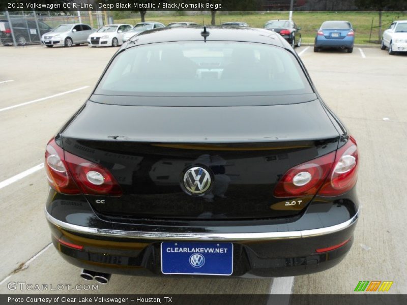 Deep Black Metallic / Black/Cornsilk Beige 2012 Volkswagen CC R-Line