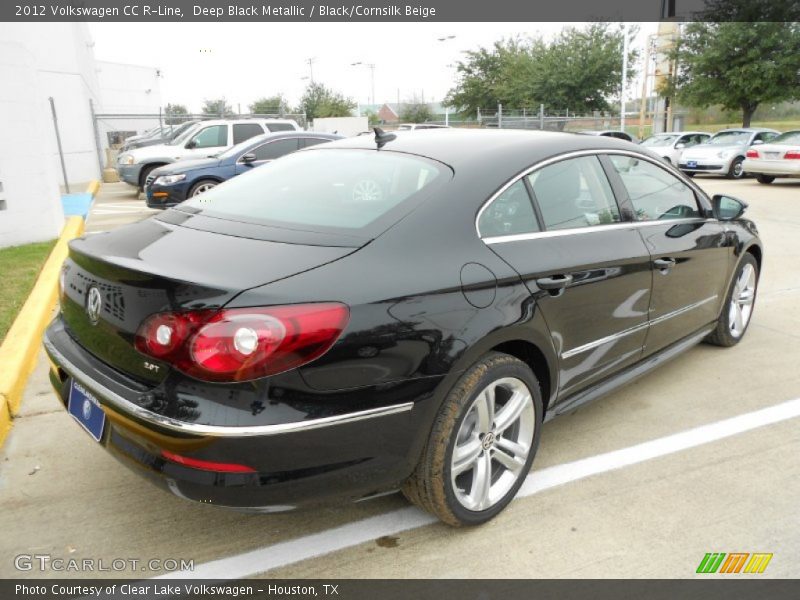 Deep Black Metallic / Black/Cornsilk Beige 2012 Volkswagen CC R-Line