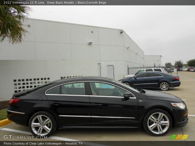 Deep Black Metallic / Black/Cornsilk Beige 2012 Volkswagen CC R-Line