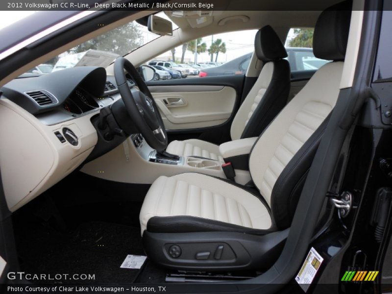 Deep Black Metallic / Black/Cornsilk Beige 2012 Volkswagen CC R-Line