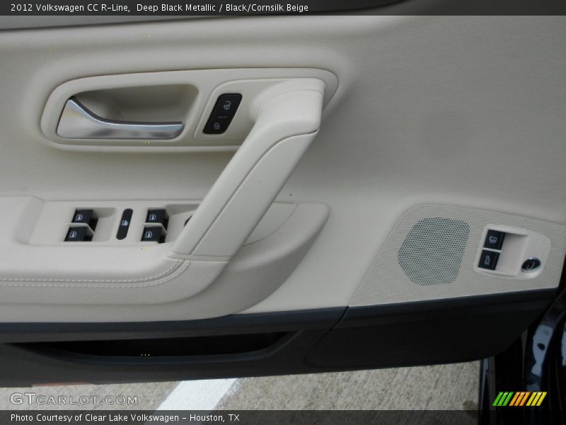 Deep Black Metallic / Black/Cornsilk Beige 2012 Volkswagen CC R-Line