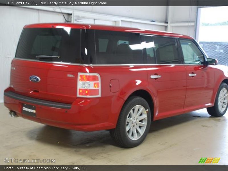 Red Candy Metallic / Medium Light Stone 2012 Ford Flex SEL