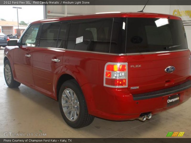 Red Candy Metallic / Medium Light Stone 2012 Ford Flex SEL