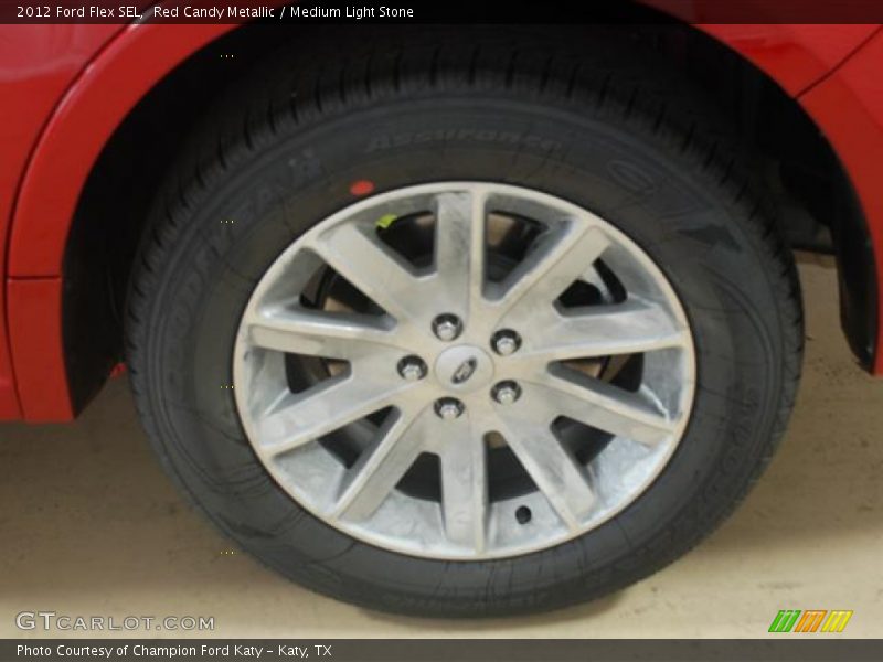 Red Candy Metallic / Medium Light Stone 2012 Ford Flex SEL