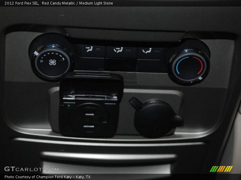 Red Candy Metallic / Medium Light Stone 2012 Ford Flex SEL