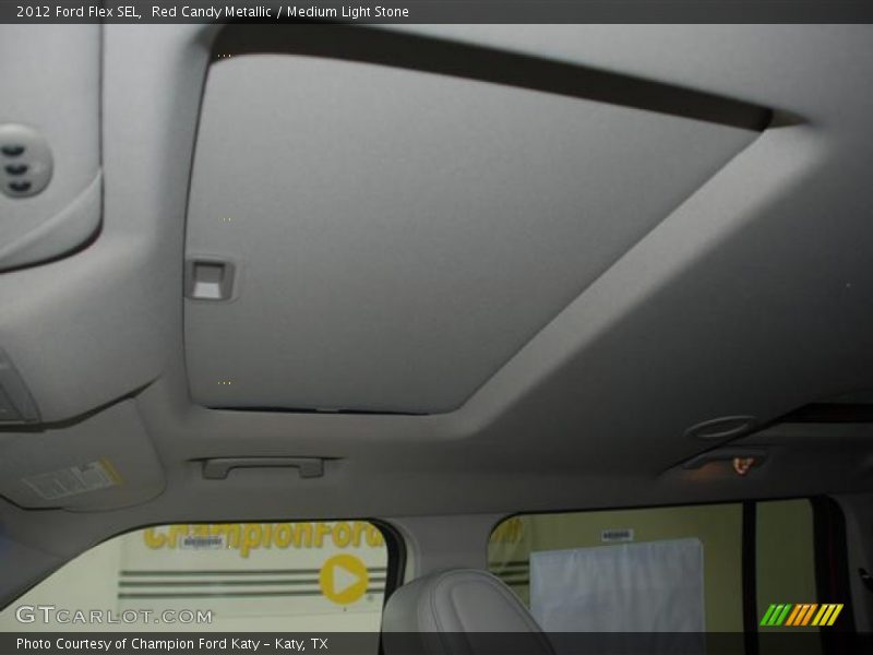 Red Candy Metallic / Medium Light Stone 2012 Ford Flex SEL