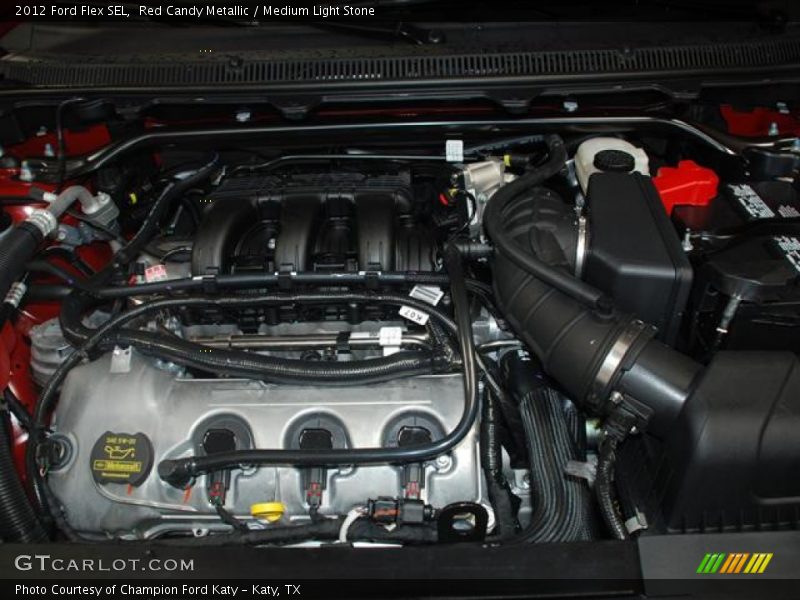 Red Candy Metallic / Medium Light Stone 2012 Ford Flex SEL