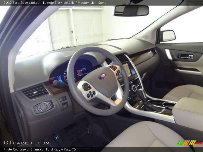Tuxedo Black Metallic / Medium Light Stone 2012 Ford Edge Limited