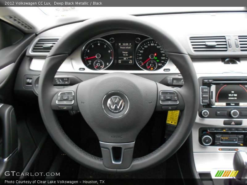 Deep Black Metallic / Black 2012 Volkswagen CC Lux