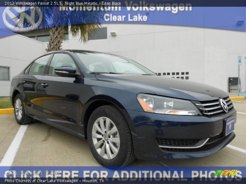 Night Blue Metallic / Titan Black 2012 Volkswagen Passat 2.5L S