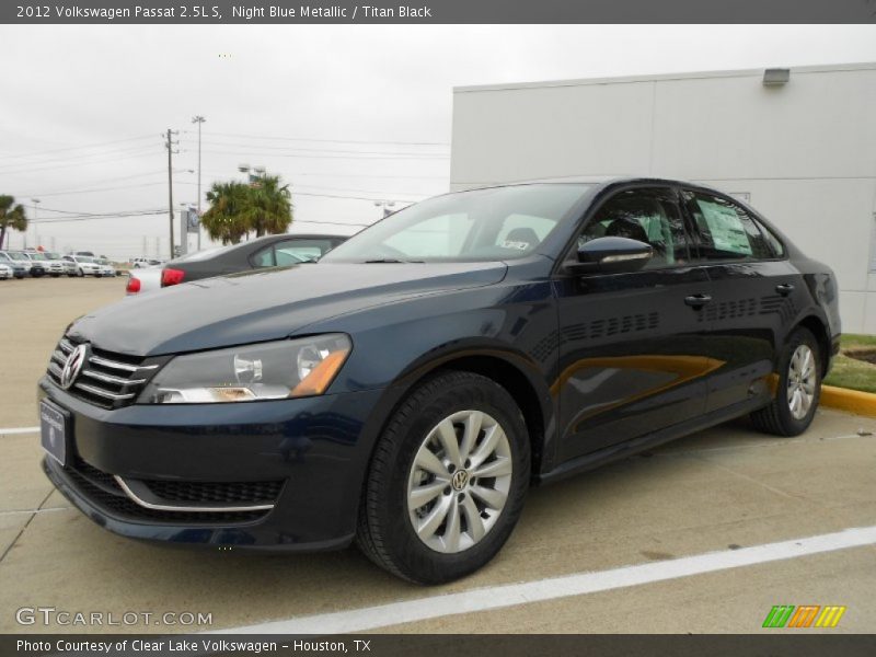 Night Blue Metallic / Titan Black 2012 Volkswagen Passat 2.5L S