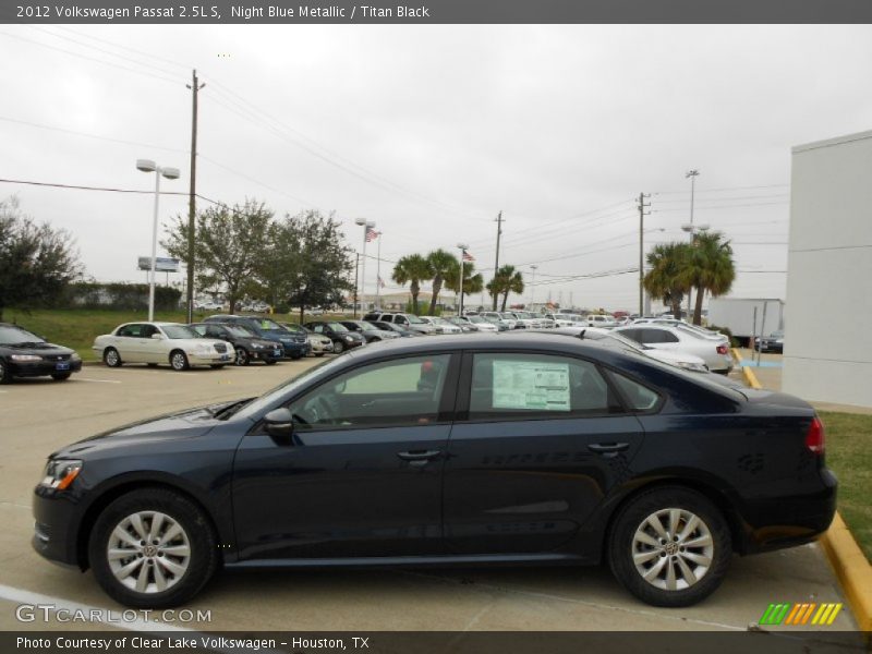 Night Blue Metallic / Titan Black 2012 Volkswagen Passat 2.5L S