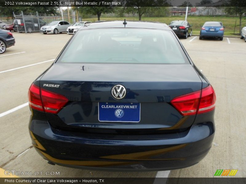 Night Blue Metallic / Titan Black 2012 Volkswagen Passat 2.5L S