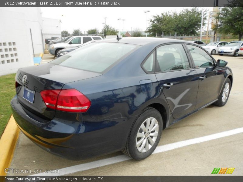 Night Blue Metallic / Titan Black 2012 Volkswagen Passat 2.5L S