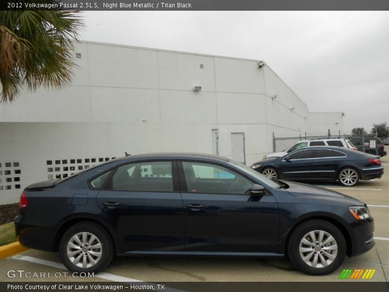 Night Blue Metallic / Titan Black 2012 Volkswagen Passat 2.5L S