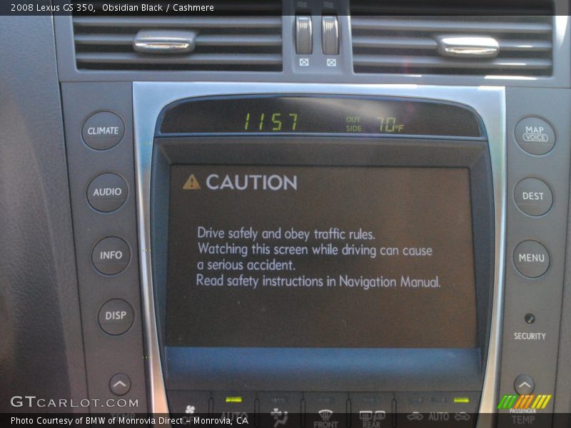 Obsidian Black / Cashmere 2008 Lexus GS 350