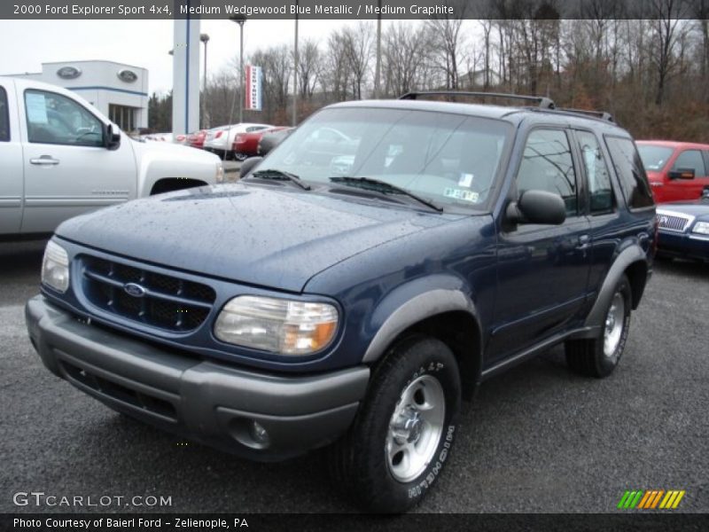 Medium Wedgewood Blue Metallic / Medium Graphite 2000 Ford Explorer Sport 4x4