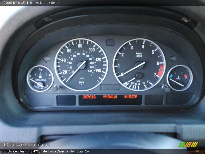 Jet Black / Beige 2006 BMW X5 4.4i