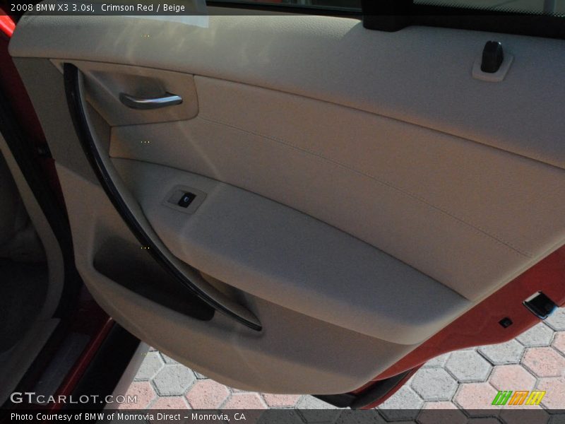 Crimson Red / Beige 2008 BMW X3 3.0si