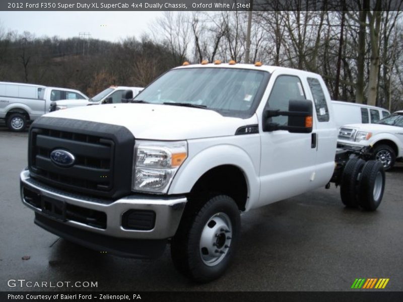Oxford White / Steel 2012 Ford F350 Super Duty XL SuperCab 4x4 Dually Chassis