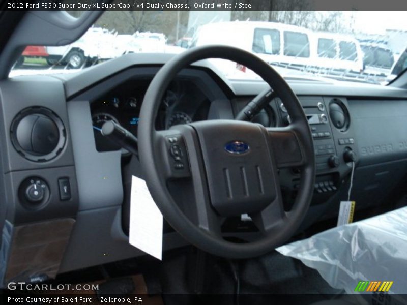 Oxford White / Steel 2012 Ford F350 Super Duty XL SuperCab 4x4 Dually Chassis