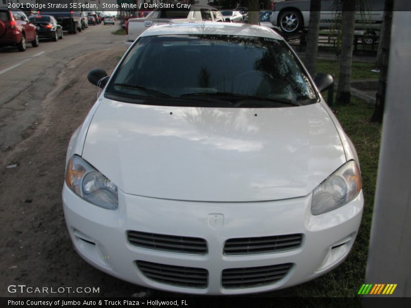 Stone White / Dark Slate Gray 2001 Dodge Stratus SE Sedan