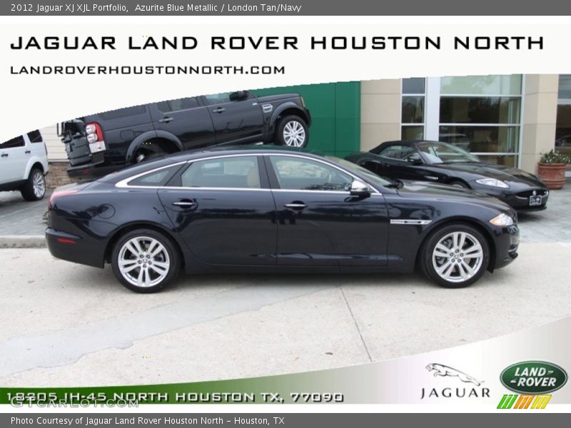 Azurite Blue Metallic / London Tan/Navy 2012 Jaguar XJ XJL Portfolio