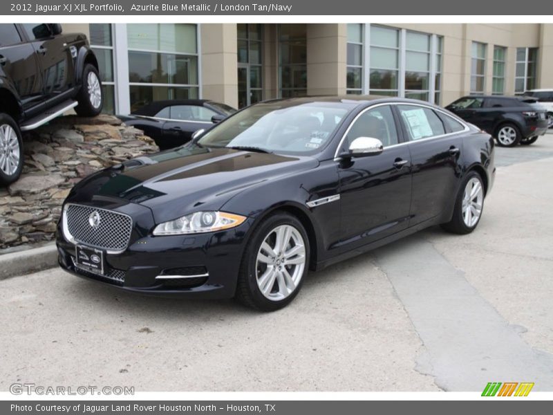 Azurite Blue Metallic / London Tan/Navy 2012 Jaguar XJ XJL Portfolio