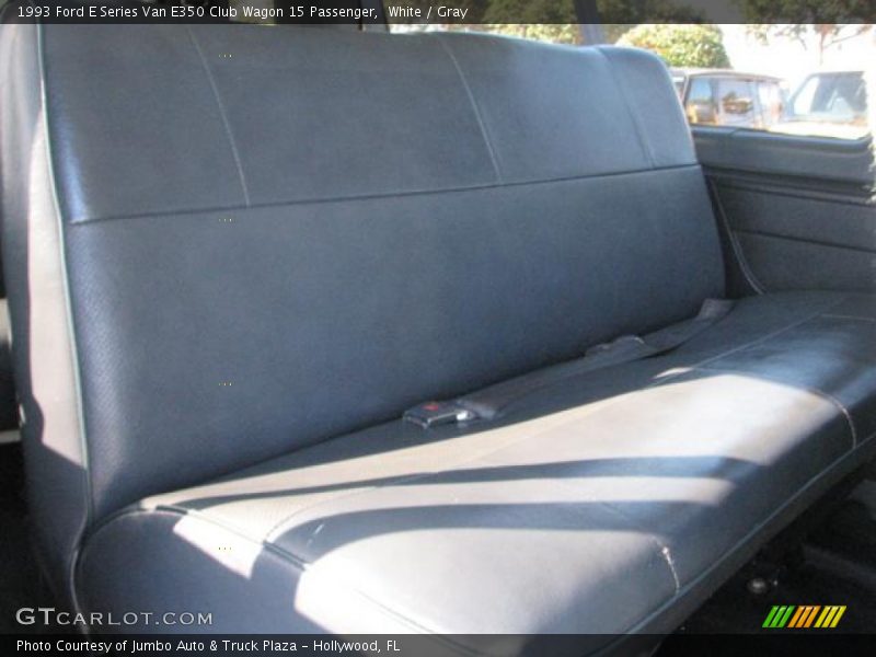 White / Gray 1993 Ford E Series Van E350 Club Wagon 15 Passenger