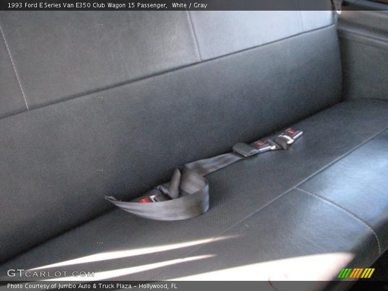 White / Gray 1993 Ford E Series Van E350 Club Wagon 15 Passenger