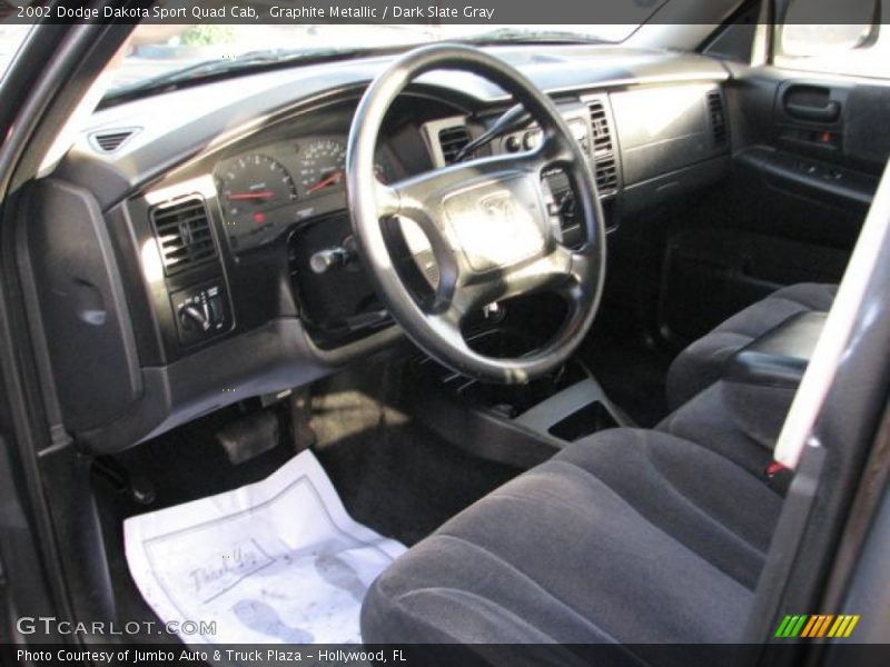 Graphite Metallic / Dark Slate Gray 2002 Dodge Dakota Sport Quad Cab