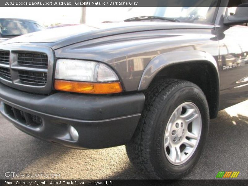 Graphite Metallic / Dark Slate Gray 2002 Dodge Dakota Sport Quad Cab