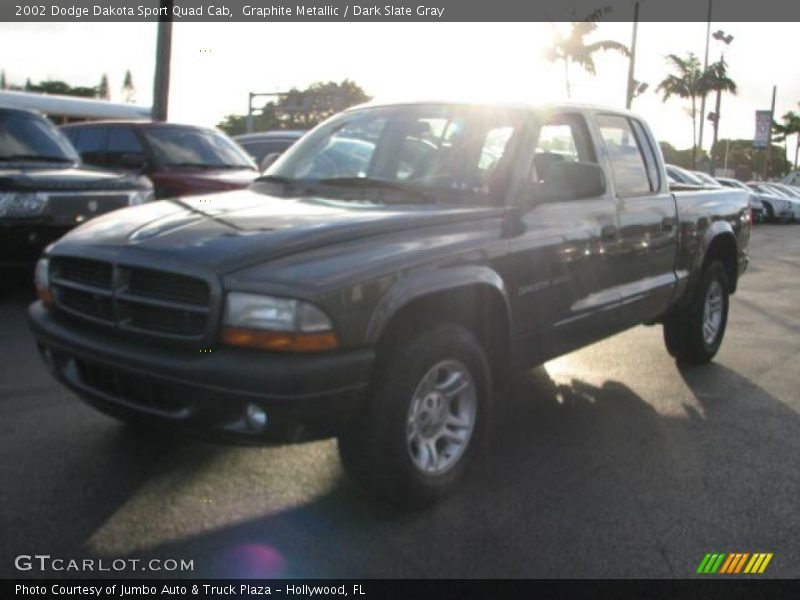 Graphite Metallic / Dark Slate Gray 2002 Dodge Dakota Sport Quad Cab