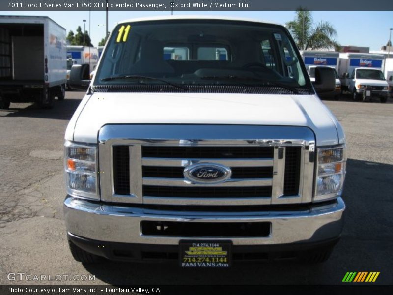 Oxford White / Medium Flint 2011 Ford E Series Van E350 XLT Extended Passenger