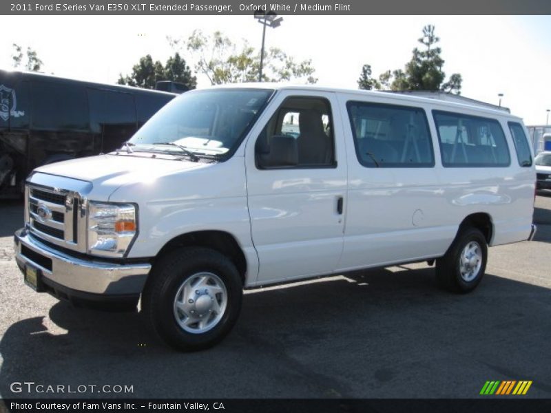 Oxford White / Medium Flint 2011 Ford E Series Van E350 XLT Extended Passenger
