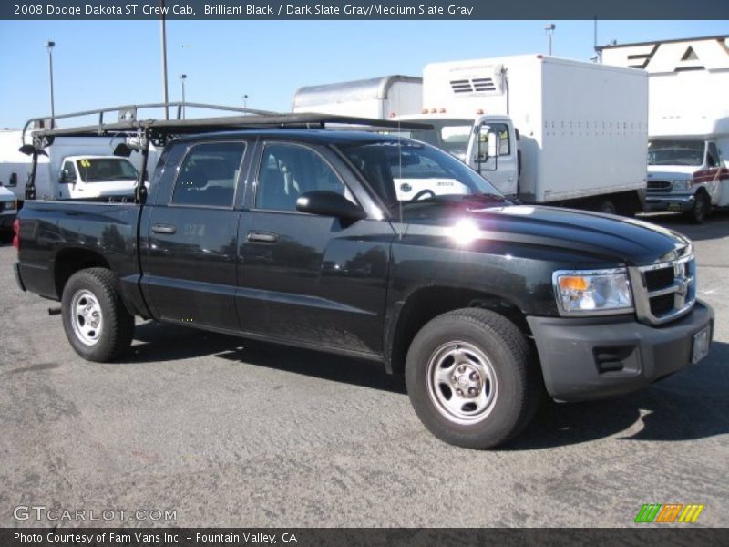 Brilliant Black / Dark Slate Gray/Medium Slate Gray 2008 Dodge Dakota ST Crew Cab