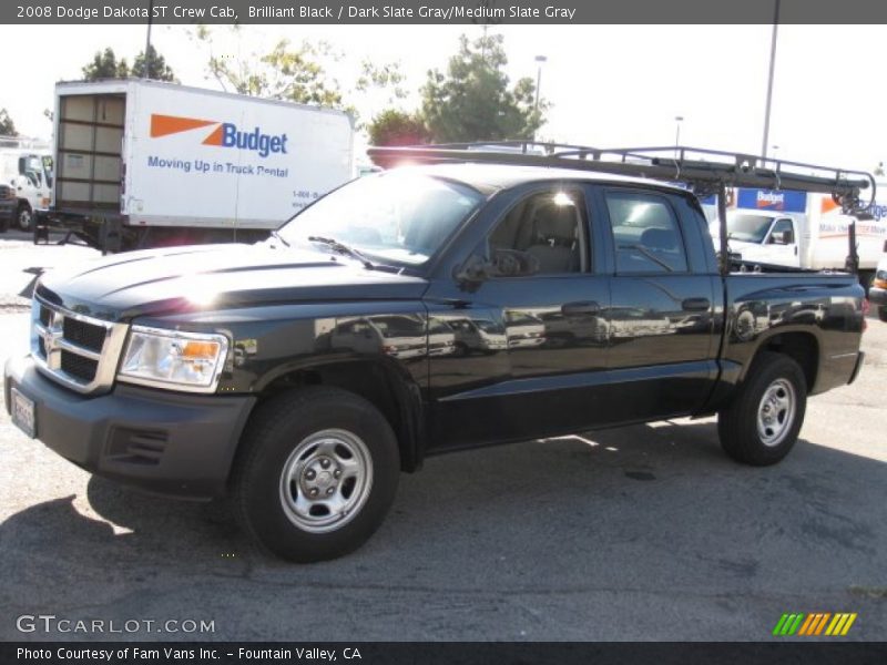 Brilliant Black / Dark Slate Gray/Medium Slate Gray 2008 Dodge Dakota ST Crew Cab