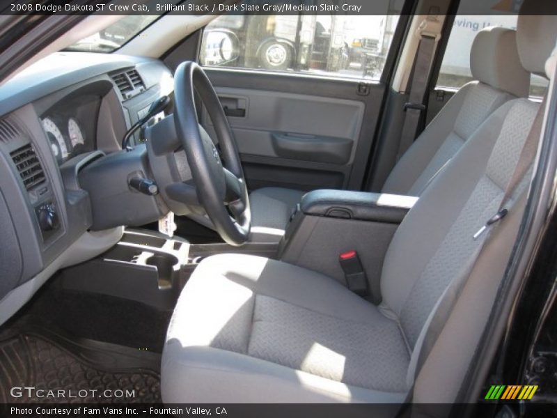 Brilliant Black / Dark Slate Gray/Medium Slate Gray 2008 Dodge Dakota ST Crew Cab