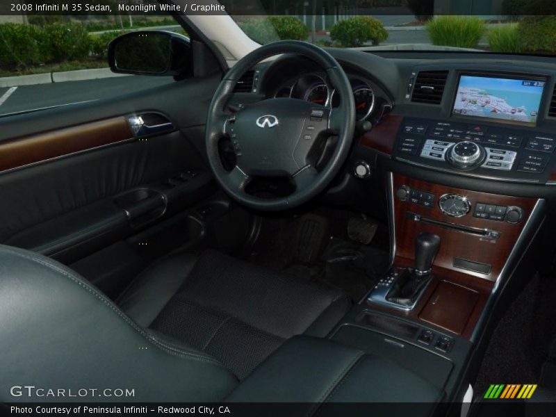 Moonlight White / Graphite 2008 Infiniti M 35 Sedan