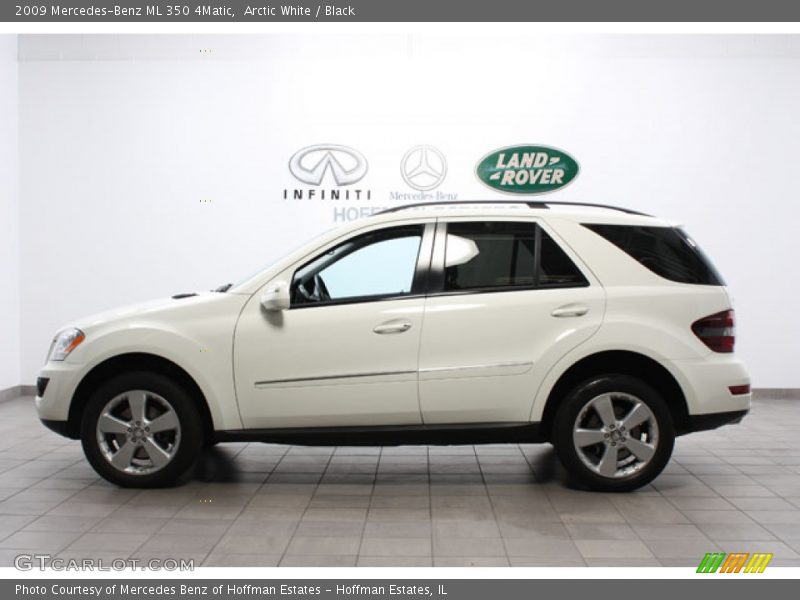 Arctic White / Black 2009 Mercedes-Benz ML 350 4Matic