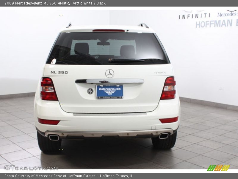 Arctic White / Black 2009 Mercedes-Benz ML 350 4Matic