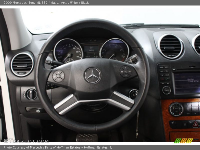 Arctic White / Black 2009 Mercedes-Benz ML 350 4Matic