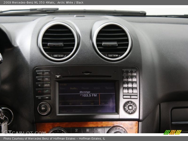 Arctic White / Black 2009 Mercedes-Benz ML 350 4Matic