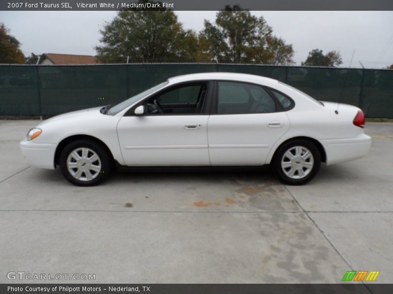Vibrant White / Medium/Dark Flint 2007 Ford Taurus SEL