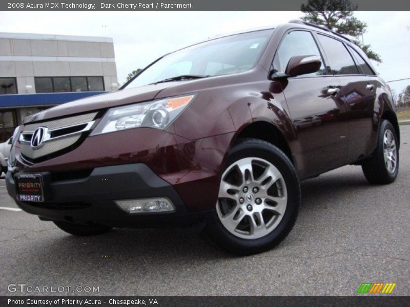 Dark Cherry Pearl / Parchment 2008 Acura MDX Technology